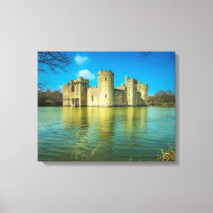 Schilderachtig Bodiam Castle in East Sussex Englan Canvas Afdruk