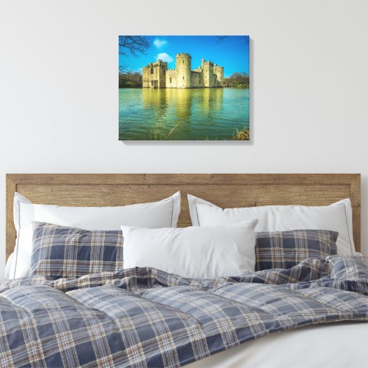 Schilderachtig Bodiam Castle in East Sussex Englan Canvas Afdruk (Insitu (Slaapkamer))