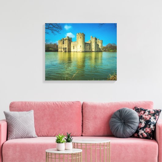 Schilderachtig Bodiam Castle in East Sussex Englan Canvas Afdruk (Insitu (Woonkamer))