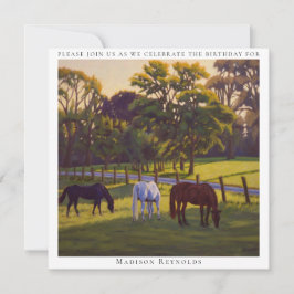 Schilderachtig Boerderij met paarden grazen Kaart