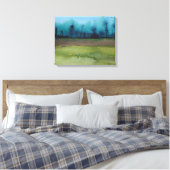 schilderachtig boslandschap met groen en zwart mys canvas afdruk (Insitu (Slaapkamer))