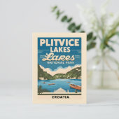 Schilderachtig Briefkaart van de Plitvicemeren in  (Staand voorkant)