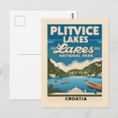Schilderachtig Briefkaart van de Plitvicemeren in  (Voorkant / Achterkant)