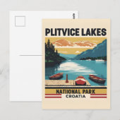 Schilderachtig Briefkaart van de Plitvicemeren in (Voorkant / Achterkant)