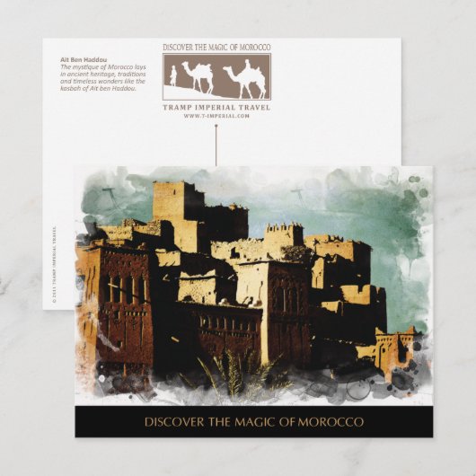 Schilderachtig Briefkaart van Marokko (Voorkant / Achterkant)