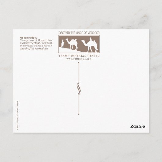 Schilderachtig Briefkaart van Marokko (Achterkant)