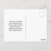 Schilderachtig bruin paard in de winter kerst dank briefkaart (Achterkant)