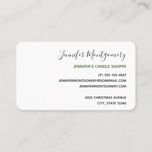 Schilderachtig bruine paarden in een winterbos met visitekaartje (Achterkant)