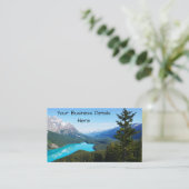 Schilderachtig Canadees blauw bergmeer Visitekaartje (Staand voorkant)
