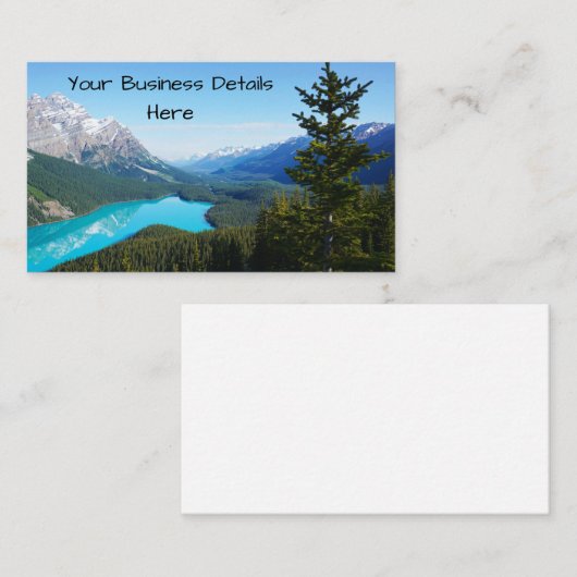 Schilderachtig Canadees blauw bergmeer Visitekaartje (Voorkant / Achterkant)