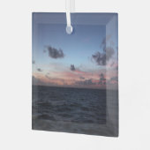 Schilderachtig Caraïbisch Sunset bij Tobago Glas Ornament (Voorkant links)