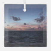 Schilderachtig Caraïbisch Sunset bij Tobago Glas Ornament (Voorkant)