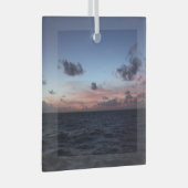 Schilderachtig Caraïbisch Sunset bij Tobago Glas Ornament (Voorkant Rechts)