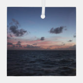 Schilderachtig Caraïbisch Sunset bij Tobago Glas Ornament (Achterkant)