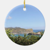 Schilderachtig Caribische eiland Saint Lucia Keramisch Ornament (Achterkant)