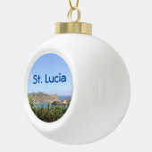 Schilderachtig Caribische eiland Saint Lucia Keramische Bal Ornament (Rechts)