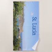 Schilderachtig Caribische eiland Saint Lucia Strandlaken (Voorkant)