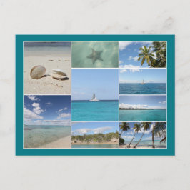 Schilderachtig Caribische fotocollage Briefkaart