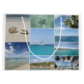 Schilderachtig Caribische fotocollage Groot Cadeauzakje (Achterkant)