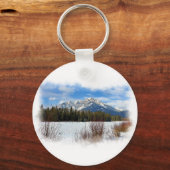 Schilderachtig Cascade Mountain - Banff Alberta Sleutelhanger (Voorkant)