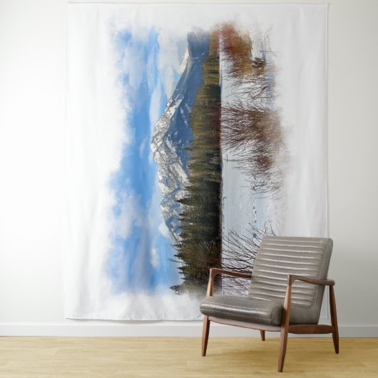 Schilderachtig Cascade Mountain - Banff Alberta Wandkleed (In situ)