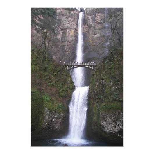 Schilderachtig cascading Multnomah-Herfsten Foto Afdruk (Voorkant)