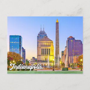 Schilderachtig Centrum Indianapolis, Indiana, Vere Briefkaart