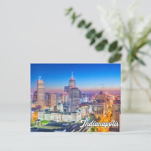 Schilderachtig Centrum Indianapolis, Indiana, Vere Briefkaart (Staand voorkant)