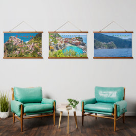 Schilderachtig Cinque Terre Corniglia Vernazza Mon Hangend Wandkleed