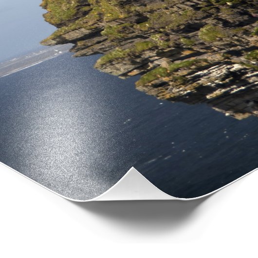 Schilderachtig Cliffs of Moher en O'Brien Tower. Foto Afdruk (Hoek)