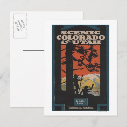 Schilderachtig Colorado en Utah Travel Poster Briefkaart (Voorkant / Achterkant)
