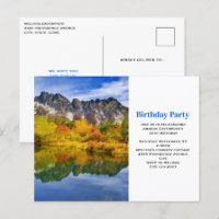Schilderachtig Country Mountains en Lake Birthday