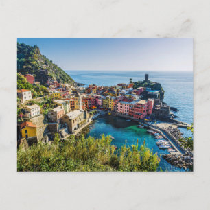 Schilderachtig dorp, Cinque Terre, Liguria, Italië Briefkaart