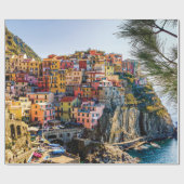 Schilderachtig dorp, Cinque Terre, Liguria, Italië Cadeaupapier (Vlak)