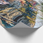 Schilderachtig dorp, Cinque Terre, Liguria, Italië Cadeaupapier (Hoek)