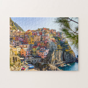 Schilderachtig dorp, Cinque Terre, Liguria, Italië Legpuzzel