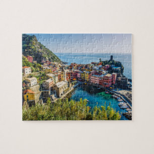 Schilderachtig dorp, Cinque Terre, Liguria, Italië Legpuzzel