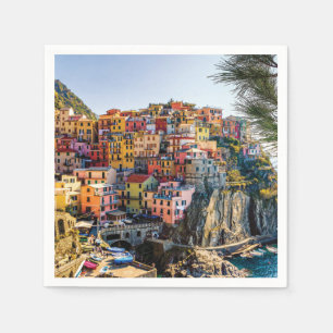 Schilderachtig dorp, Cinque Terre, Liguria, Italië Servet