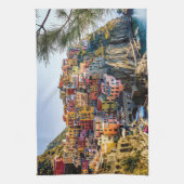 Schilderachtig dorp, Cinque Terre, Liguria, Italië Theedoek (Verticaal)