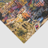 Schilderachtig dorp, Cinque Terre, Liguria, Italië Tissuepapier (Detail)