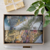 Schilderachtig dorp, Cinque Terre, Liguria, Italië Tissuepapier (Geschenk)