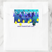 Schilderachtig Earth Aquatic Earth Ocean World Art Rechthoekige Sticker (Tas)