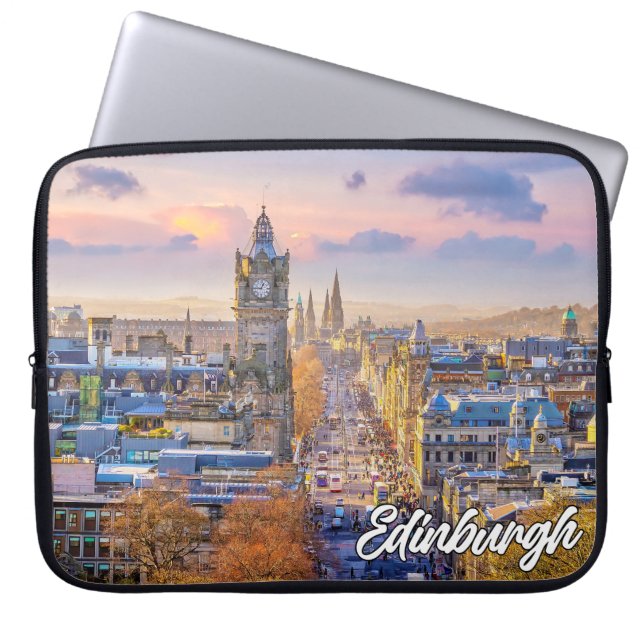 Schilderachtig Edinburgh, Scotland, Verenigd Konin Laptop Sleeve (Voorkant)