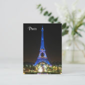 Schilderachtig Eiffeltoren bij nacht Briefkaart (Staand voorkant)