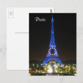 Schilderachtig Eiffeltoren bij nacht Briefkaart (Voorkant / Achterkant)