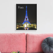 Schilderachtig Eiffeltoren bij nacht Canvas Afdruk (Insitu (Woonkamer))