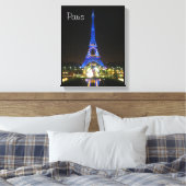 Schilderachtig Eiffeltoren bij nacht Canvas Afdruk (Insitu (Slaapkamer))