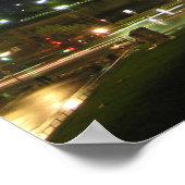 Schilderachtig Eiffeltoren bij nacht Poster (Hoek)