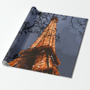 Schilderachtig Eiffeltoren Parijs Frankrijk bij na Cadeaupapier