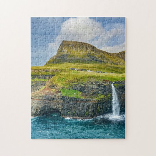Schilderachtig eiland Tropical Faroe Archipelago Legpuzzel (Verticaal)